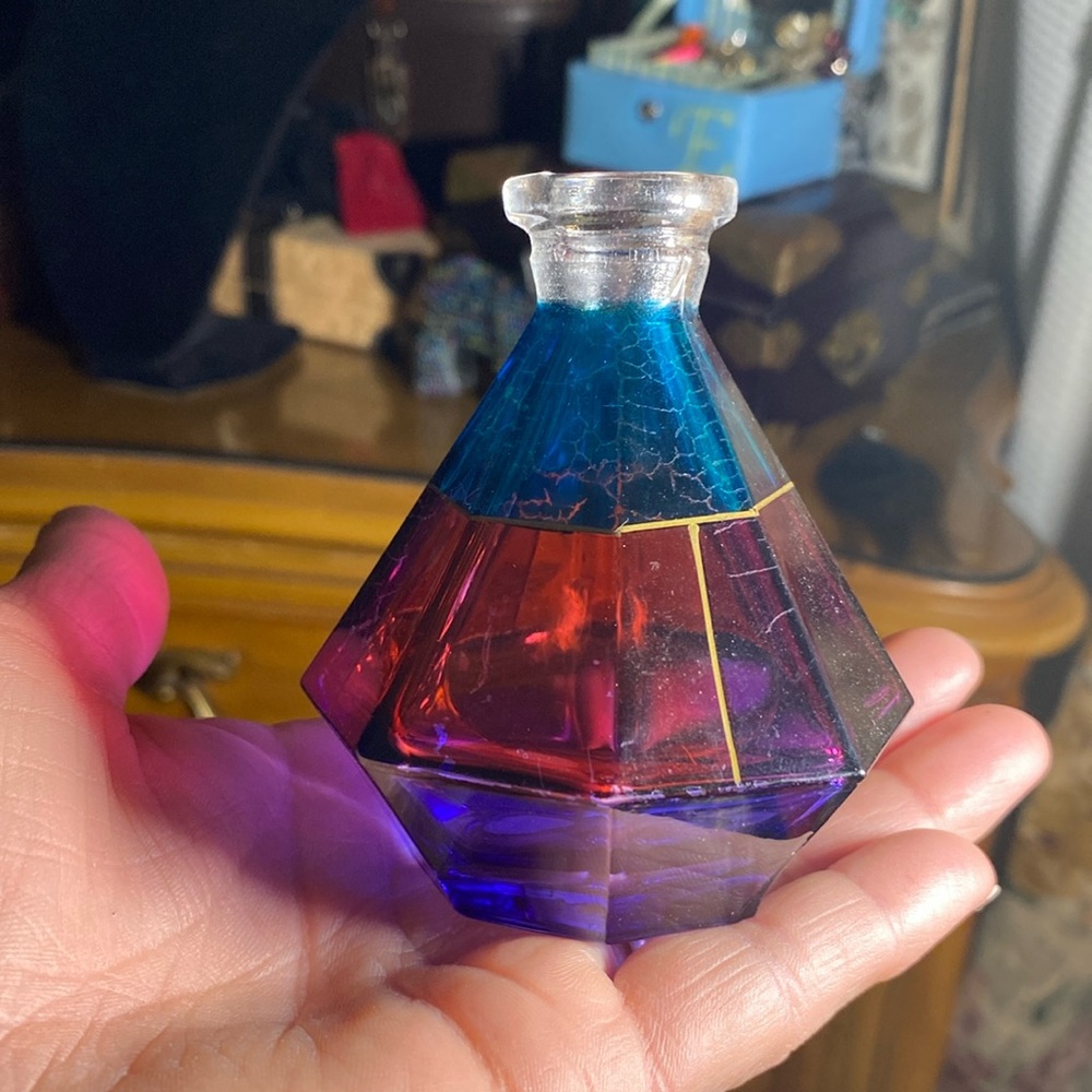 Vintage Murano Glass Perfume Bottle/Hand Painted